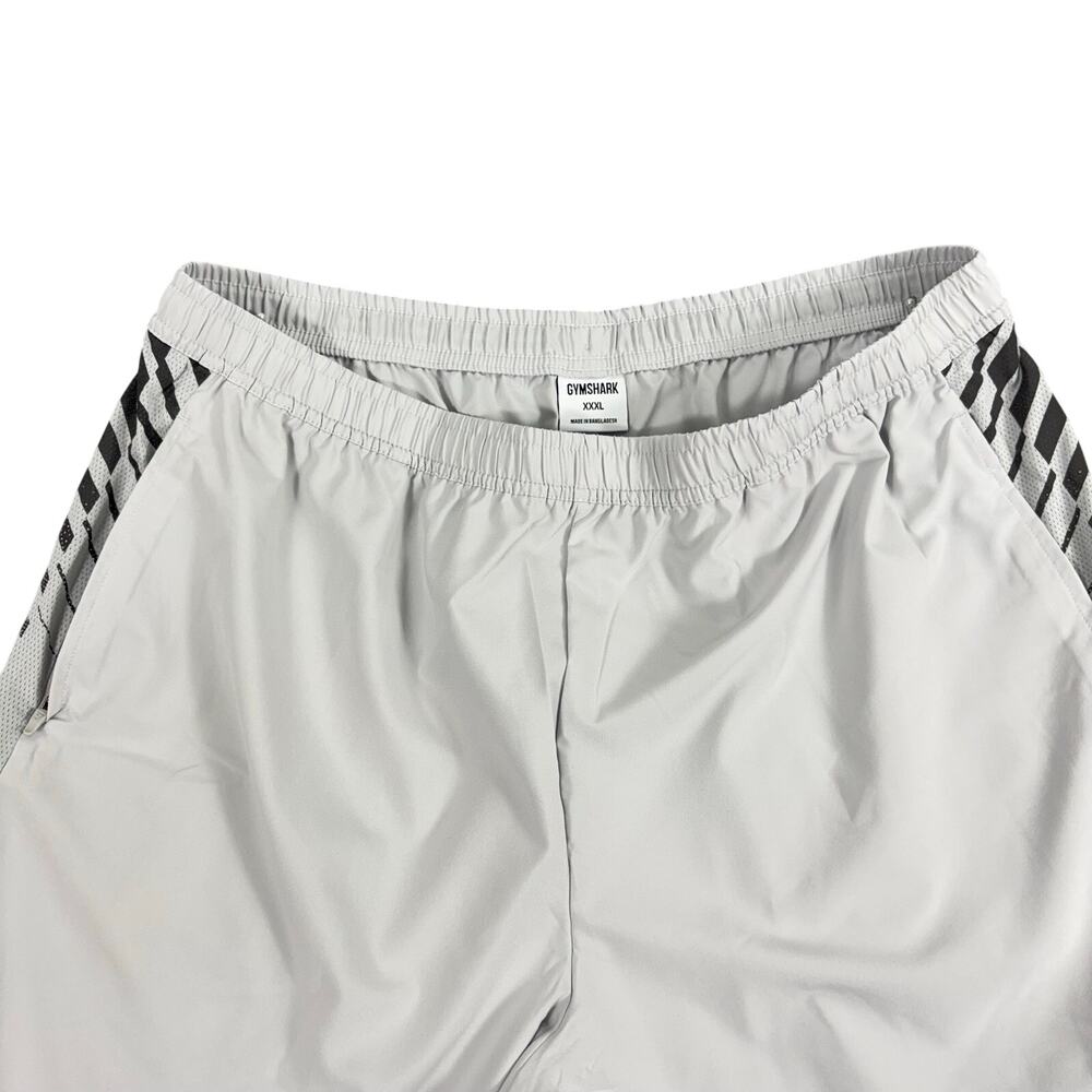 Gymshark Men's Grey Athletic Workout Running Shorts Size XXXL 3XL Mesh Panels - Picture 5 of 10